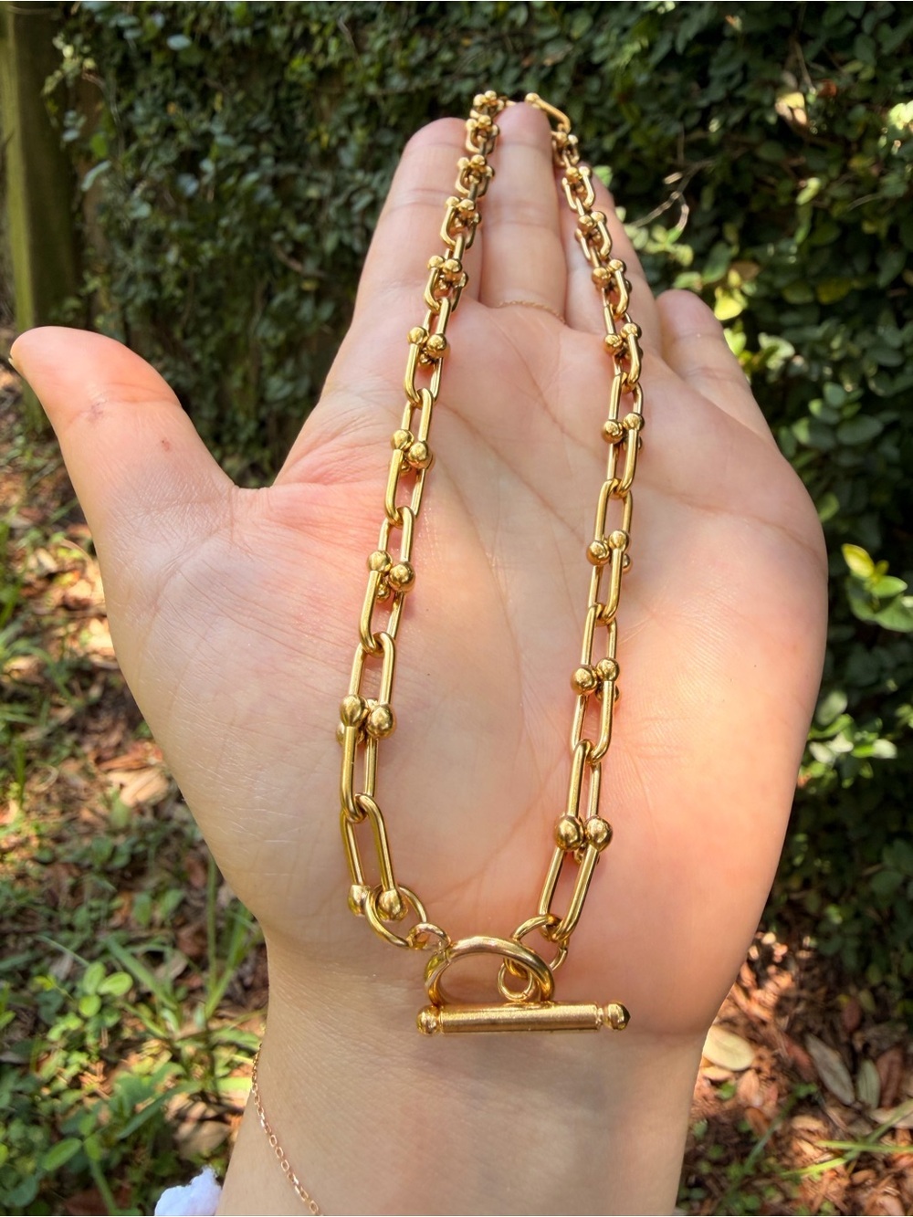 Gold Link  Necklace - Luxury Jewelry - Picture 7 of 8